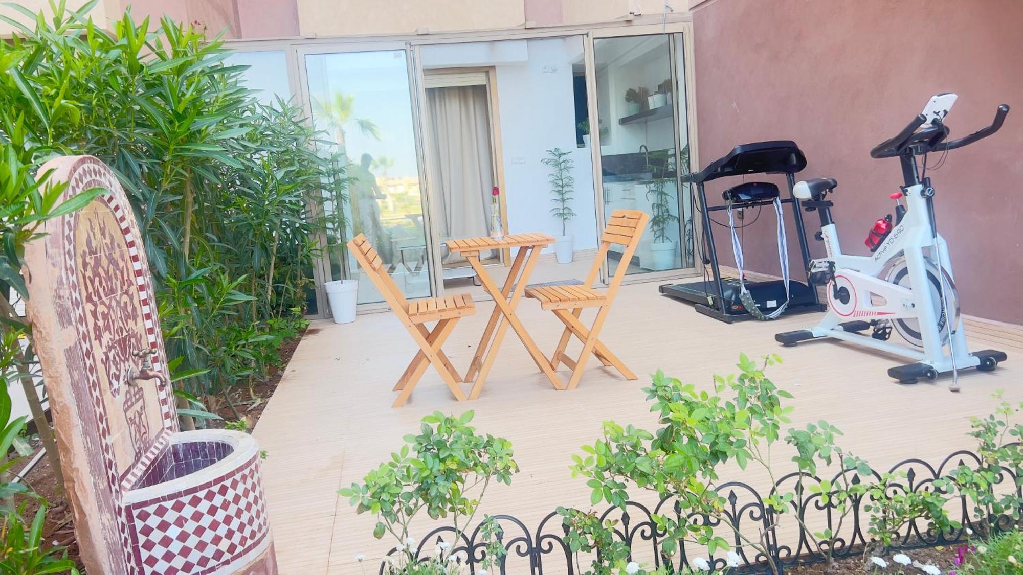 Appartement De Luxe Avec Jardin Vue Sur La Piscine Golf Securise 24H Sur 24 A 5 Minutes De L Aeroport Μαρακές Εξωτερικό φωτογραφία