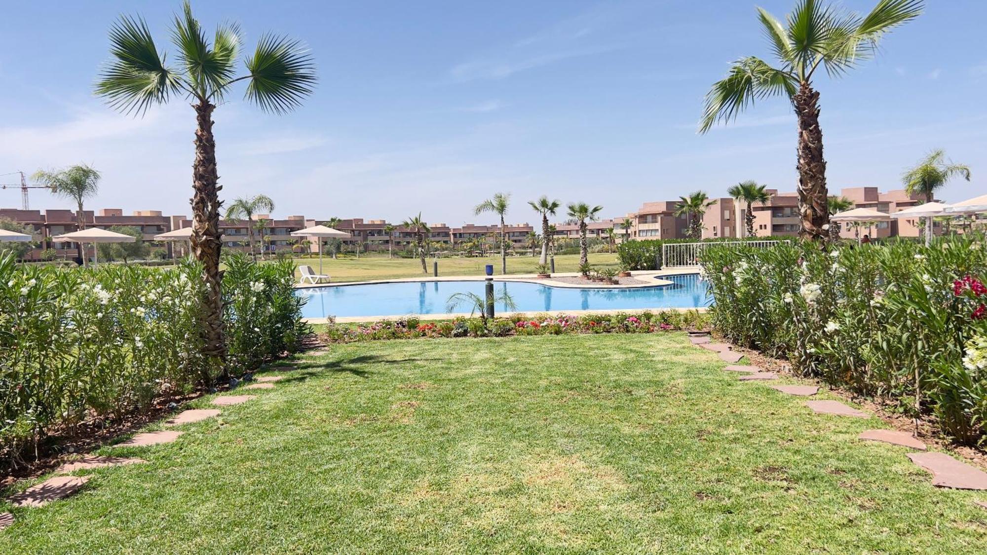 Appartement De Luxe Avec Jardin Vue Sur La Piscine Golf Securise 24H Sur 24 A 5 Minutes De L Aeroport Μαρακές Εξωτερικό φωτογραφία