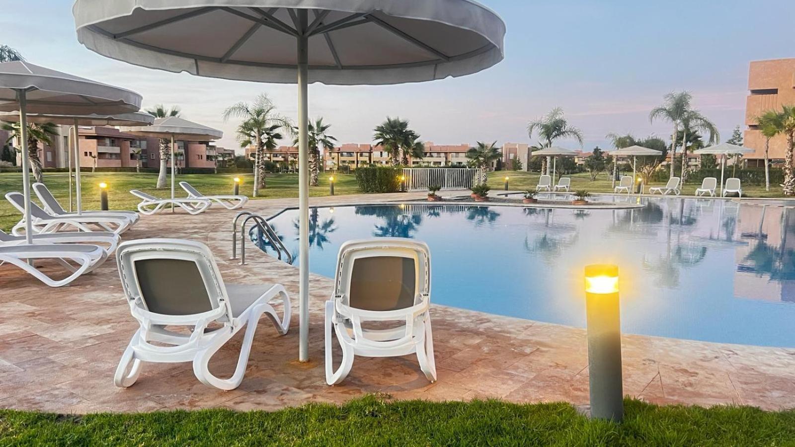 Appartement De Luxe Avec Jardin Vue Sur La Piscine Golf Securise 24H Sur 24 A 5 Minutes De L Aeroport Μαρακές Εξωτερικό φωτογραφία